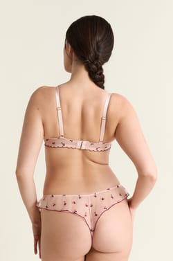 Sujetador triangular de tul estampado con motivos mocktail bordados;${refinementColor}