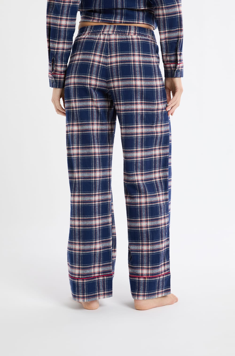 Pyjama Hose mit Karomuster aus Baumwolle;${refinementColor}