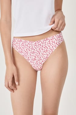 Nahtloser Mikrofaser-Tanga mit Print;${refinementColor}