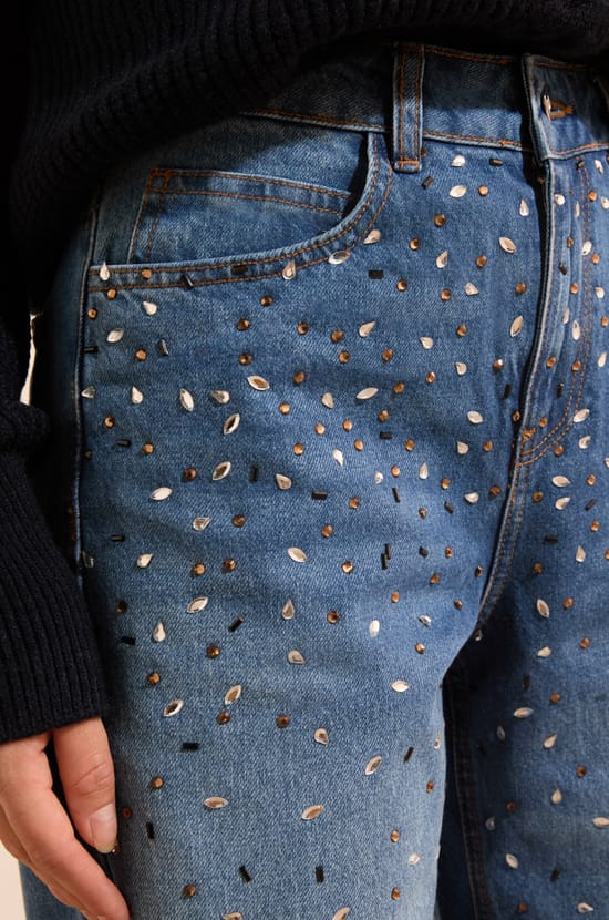 Jean avec strass;${refinementColor}