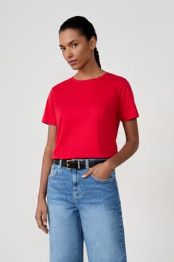 Katoenen T-shirt met korte mouwen;${refinementColor}