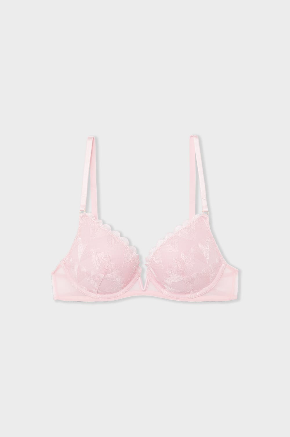 Soutien-gorge N.2 - Push-up plongeant &agrave; broderie c&oelig;urs;${refinementColor}