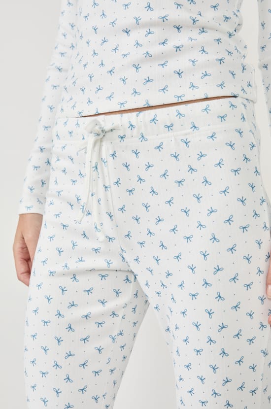 Pantalon de pyjama avec imprimé nœuds;${refinementColor}