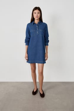 Long-Sleeved Cotton Dress;${refinementColor}
