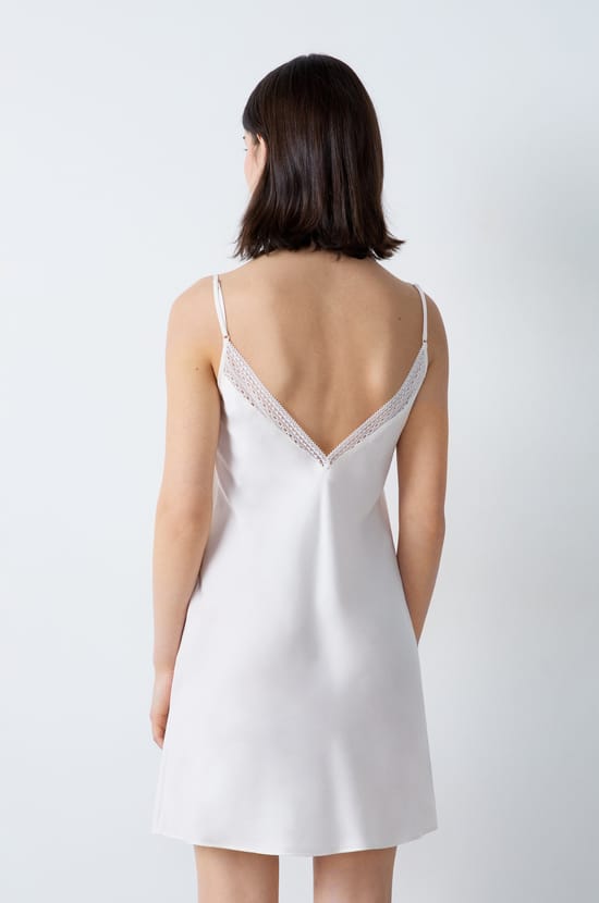 Short Satin Nightdress;${refinementColor}