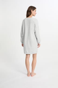 Chemise de nuit manches longues en coton;${refinementColor}