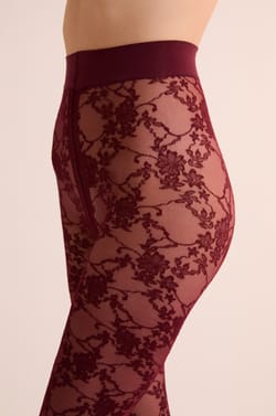 Collant semi-opaque &agrave; motifs - 30 Deniers;${refinementColor}