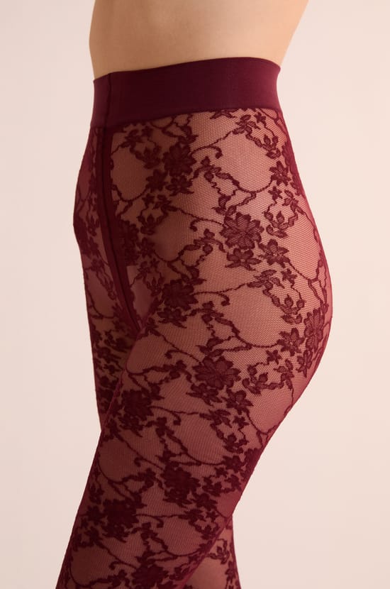 Collant semi-opaque &agrave; motifs - 30 Deniers;${refinementColor}