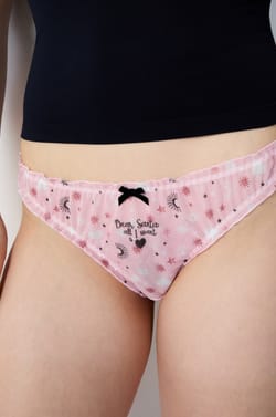 Printed Tulle Bloomer Brief;${refinementColor}