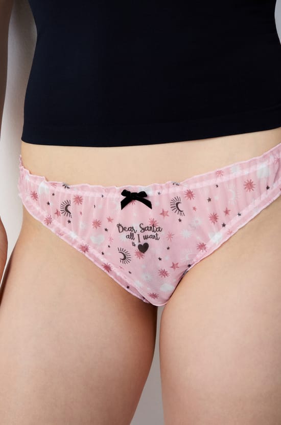 Braguita de tul estampado;${refinementColor}