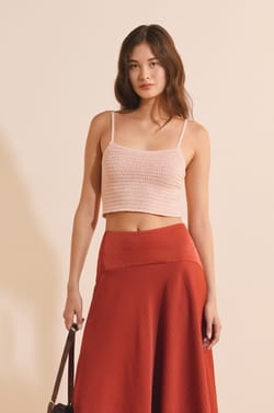 Top court sans manches en coton;${refinementColor}