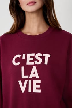 Sweat imprimé "C'est la vie;${refinementColor}