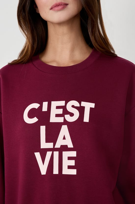 Sweat imprimé "C'est la vie;${refinementColor}