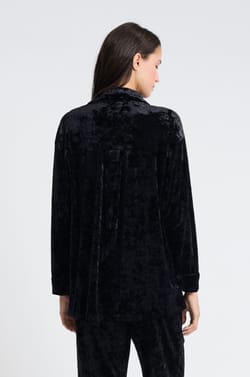 Velvet Pyjama Shirt;${refinementColor}