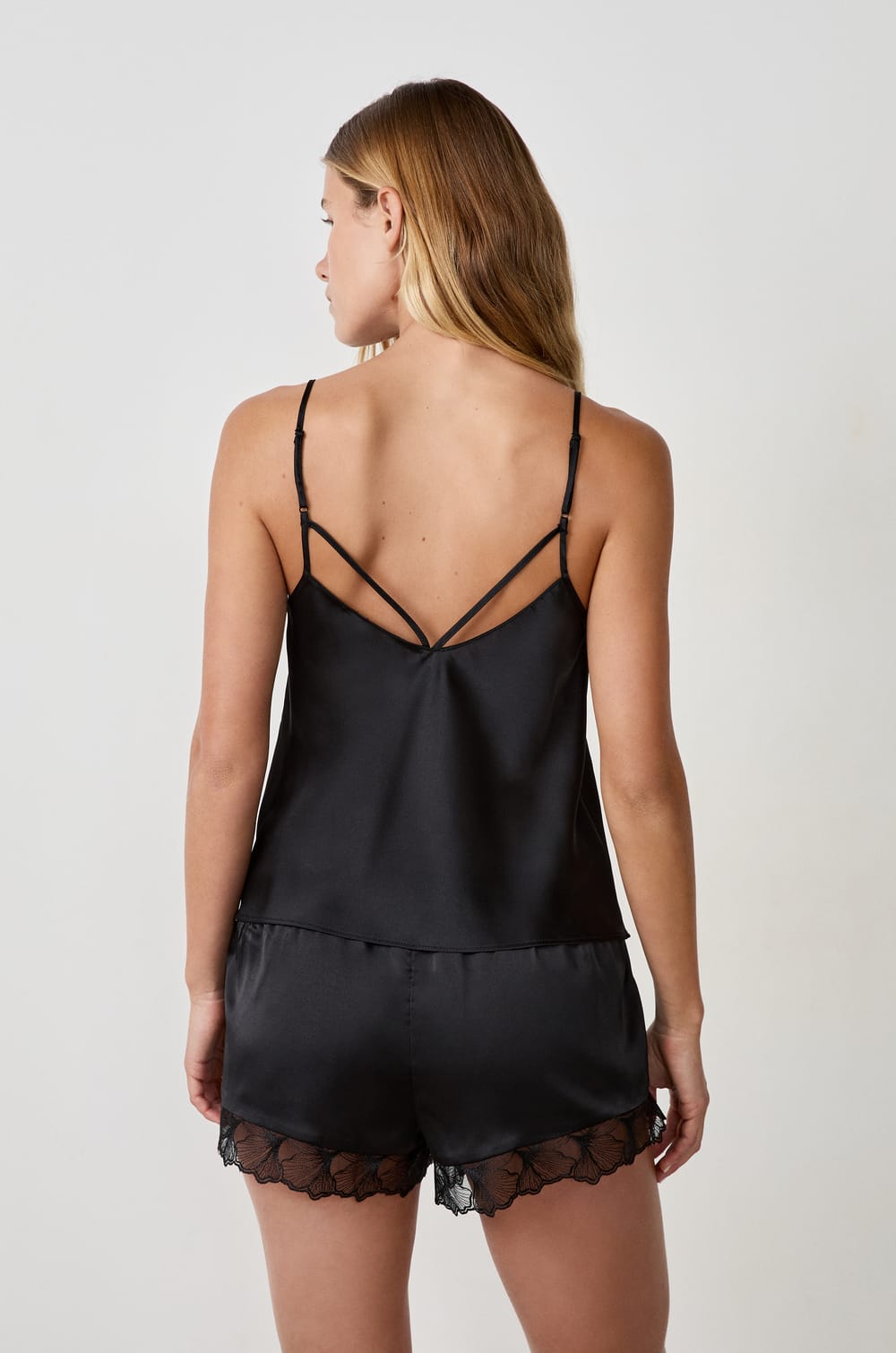 Satin Camisole with Thin Straps;${refinementColor}