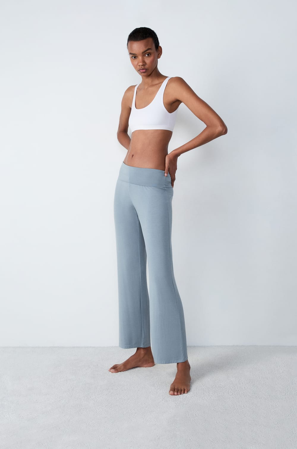 Wide-leg modal pyjama trousers;${refinementColor}