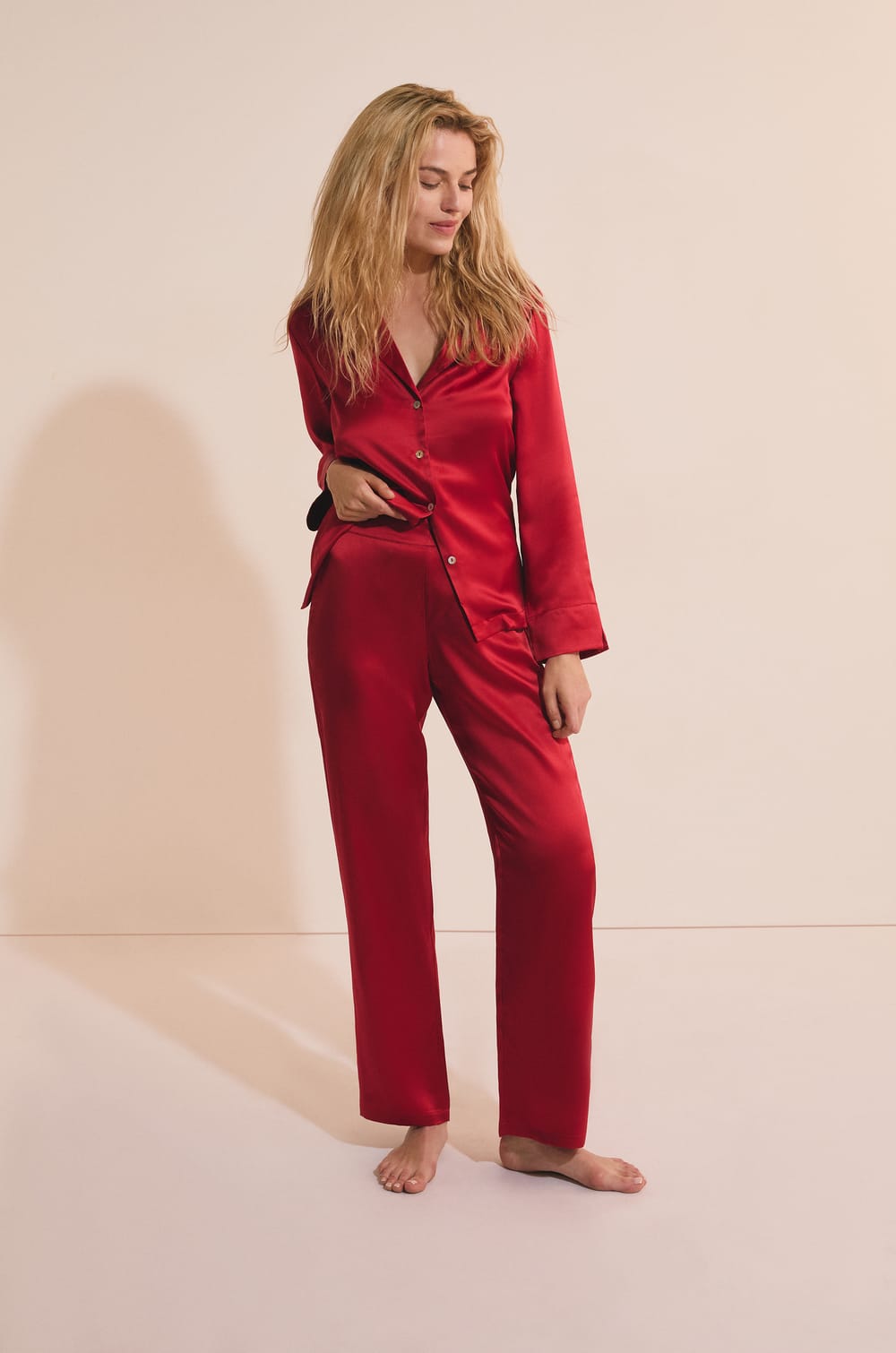 Silk Pyjama Trousers;${refinementColor}