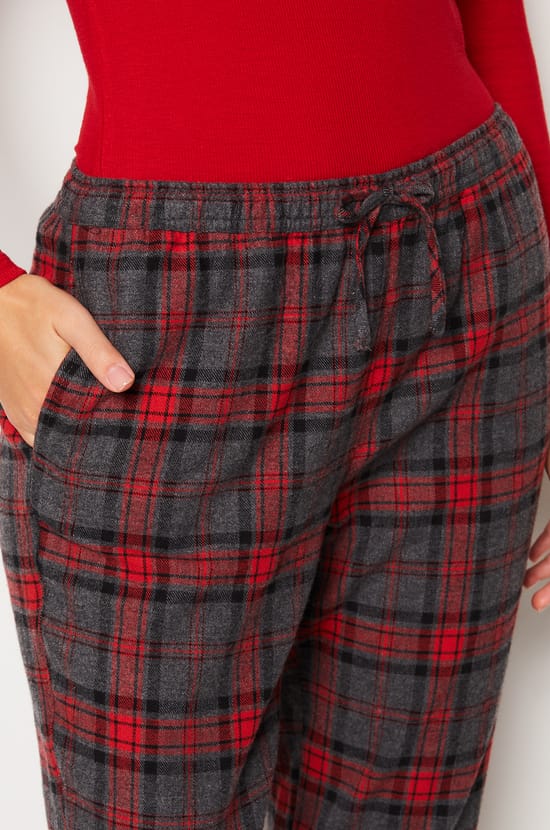 Pantalon de pyjama en coton à carreaux Corgi;${refinementColor}