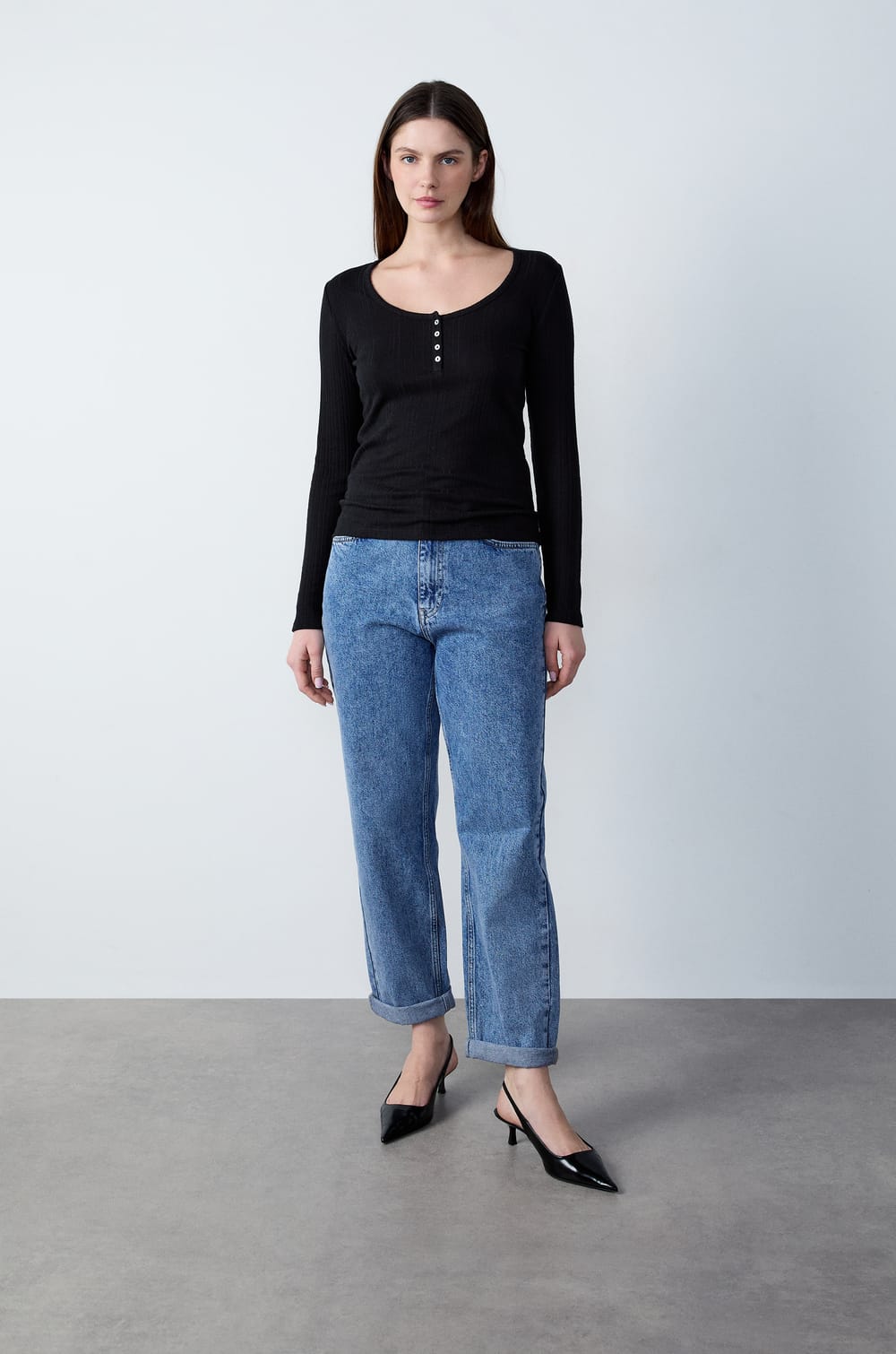 3/4 Sleeve T-shirt;${refinementColor}