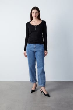 3/4 Sleeve T-shirt;${refinementColor}