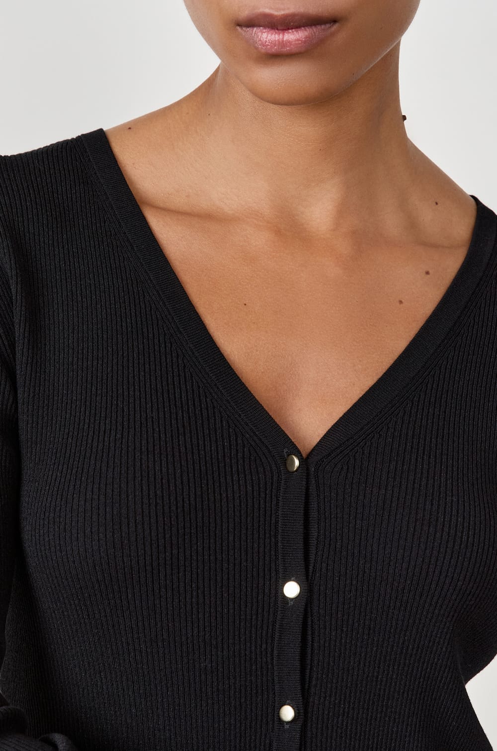 Gilet manches longues en maille fine;${refinementColor}