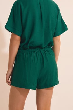 Pantal&oacute;n corto de pijama con cintura el&aacute;stica;${refinementColor}