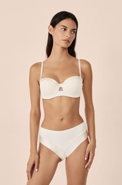 Soutien-gorge bandeau coques fines bretelles amovibles;${refinementColor}