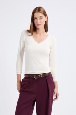 Long Sleeve Thermal Knit T-Shirt;${refinementColor}