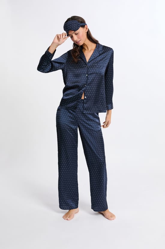 Pyjama 2 pi&egrave;ces &agrave; motifs avec masque;${refinementColor}