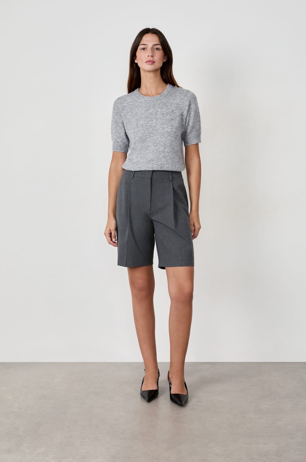 Straight Cut Shorts;${refinementColor}