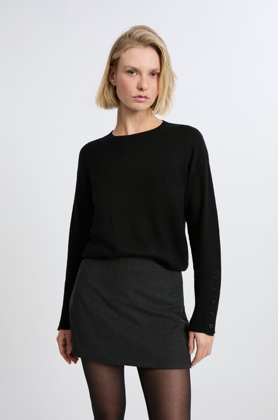 Round Neck Sweater with Wool;${refinementColor}