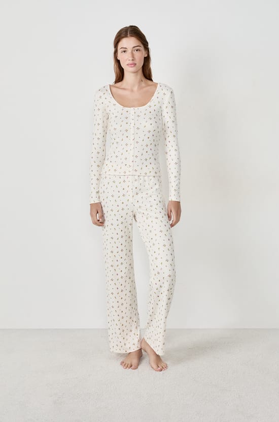 Floral pyjama T-shirt;${refinementColor}