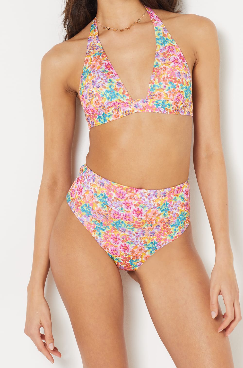 Culotte taille haute bas de maillot imprimé fleuri;${refinementColor}