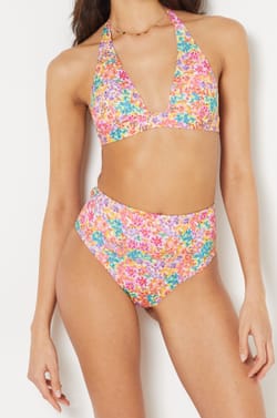 Culotte taille haute bas de maillot imprimé fleuri;${refinementColor}