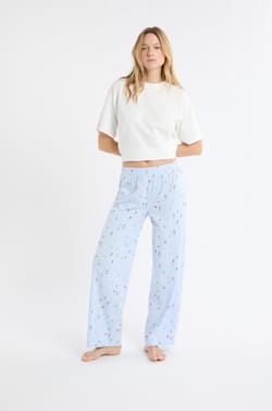 Pantalon en coton à motif skieurs;${refinementColor}