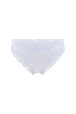 Culotte en microfibre et dentelle;${refinementColor}