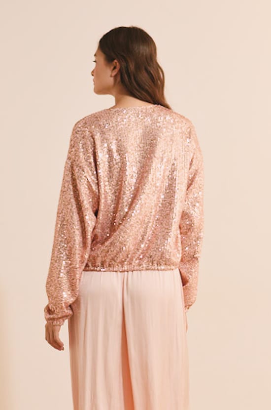 Veste &agrave; sequins;${refinementColor}