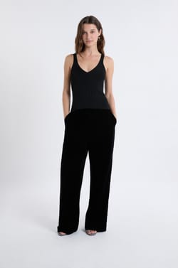 Iridescent Ribbed Tank Top;${refinementColor}