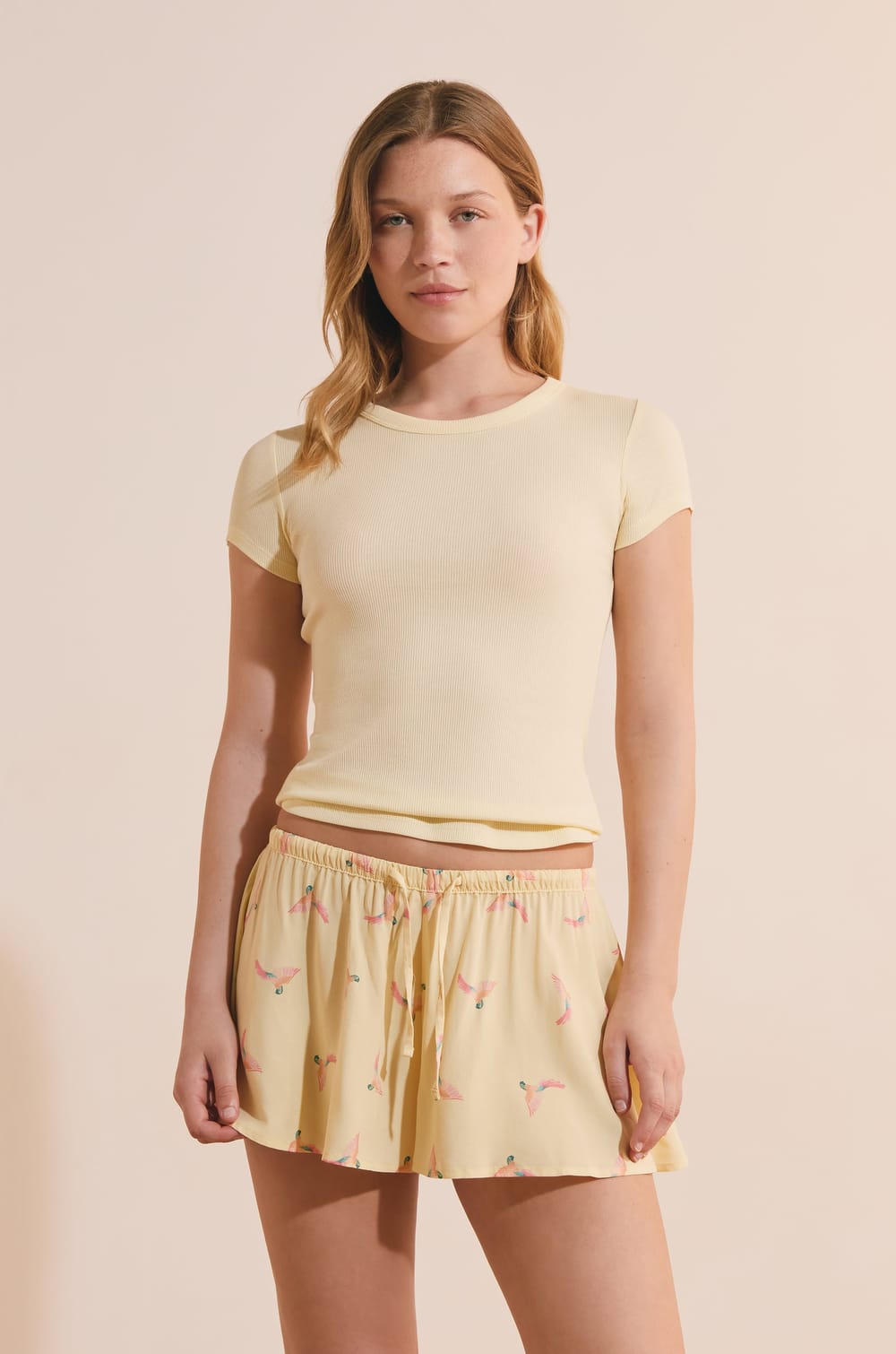 Short de pyjama &agrave; motifs;${refinementColor}