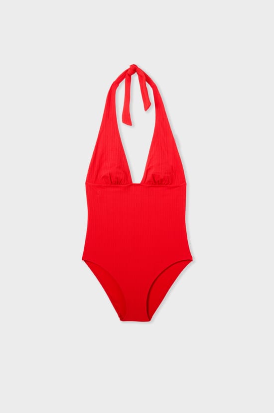 Textured One-Piece Swimsuit;${refinementColor}