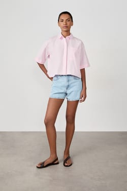 Camisa de manga corta de algodón;${refinementColor}