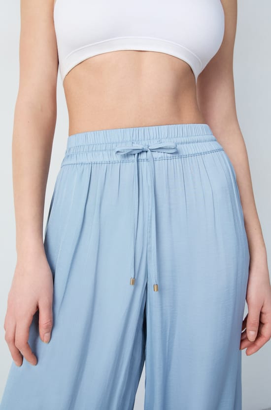 Wide-Cut Satin Pants;${refinementColor}