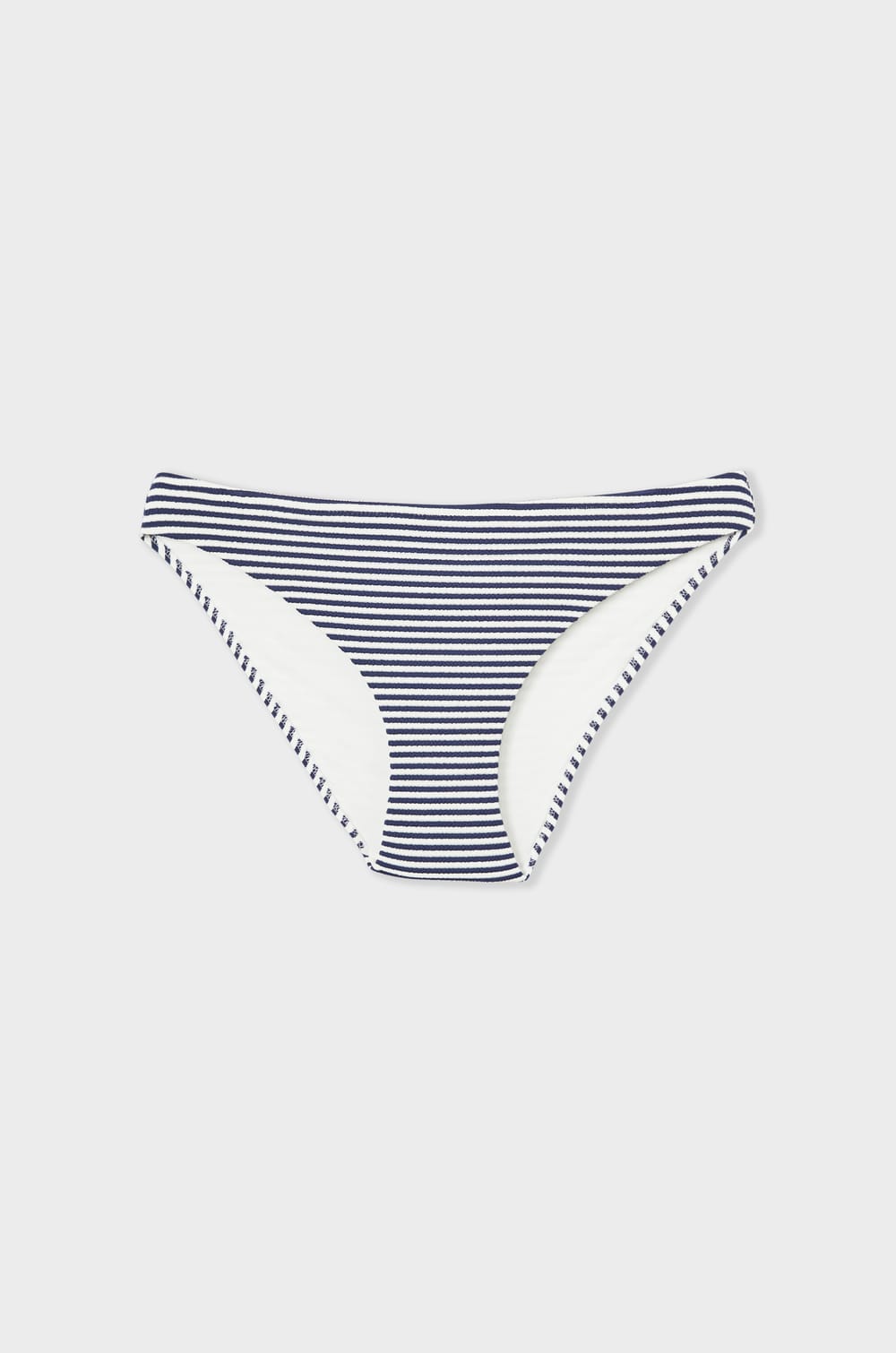 Bikini bottom briefs with stripes;${refinementColor}