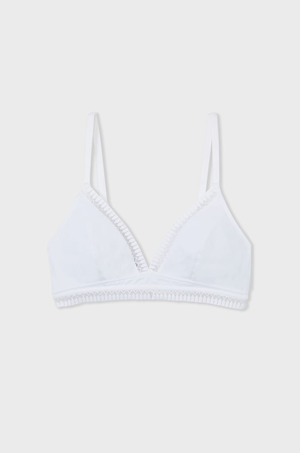 Triangle sans armatures, pads amovibles en coton biologique;${refinementColor}