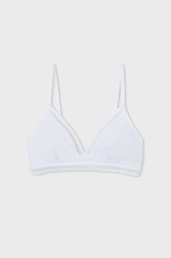 Triangle sans armatures, pads amovibles en coton biologique;${refinementColor}