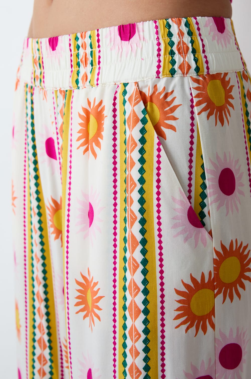 Printed pyjama trousers;${refinementColor}