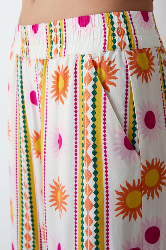 Pantalón de pijama estampado;${refinementColor}