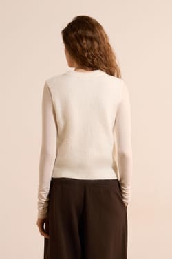 Pull sans manche avec laine;${refinementColor}