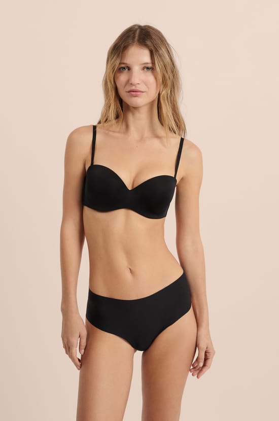 Soutien-gorge bandeau sans armatures en microfibre;${refinementColor}