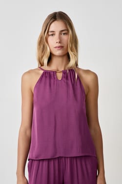 Sleeveless Satin Camisole;${refinementColor}